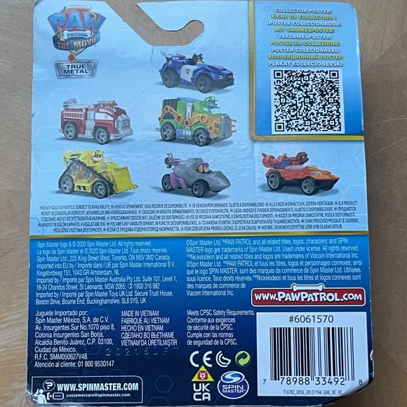 PAW Patrol: The Movie True Metal Chase Die-Cast Vehicle Nickelodeon New - Picture 2 of 4